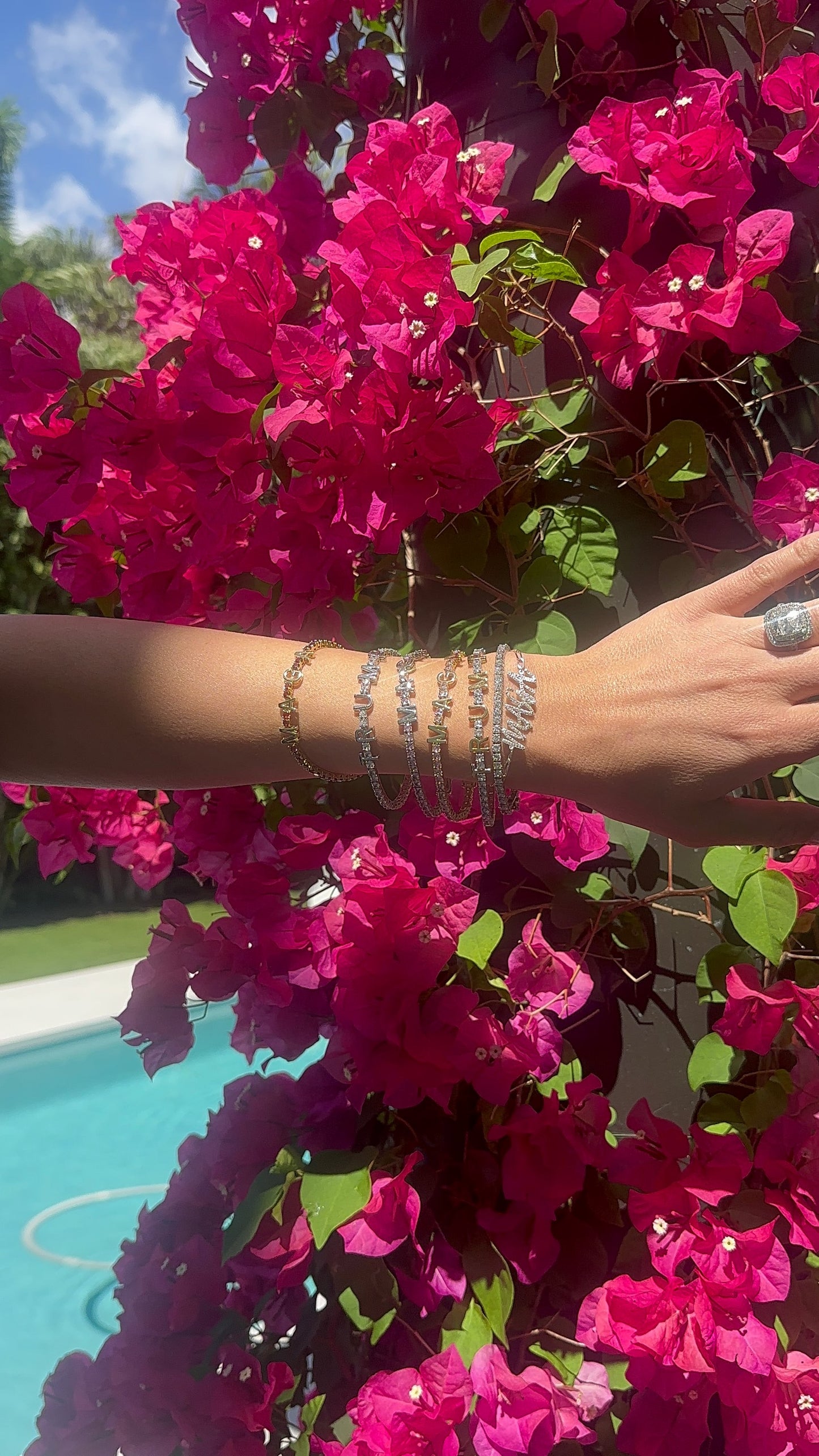 Natural Diamond Trump Tennis Bracelet image 9