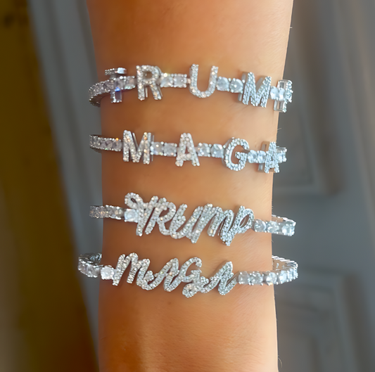PAVE Letter Tennis Bracelets image 0
